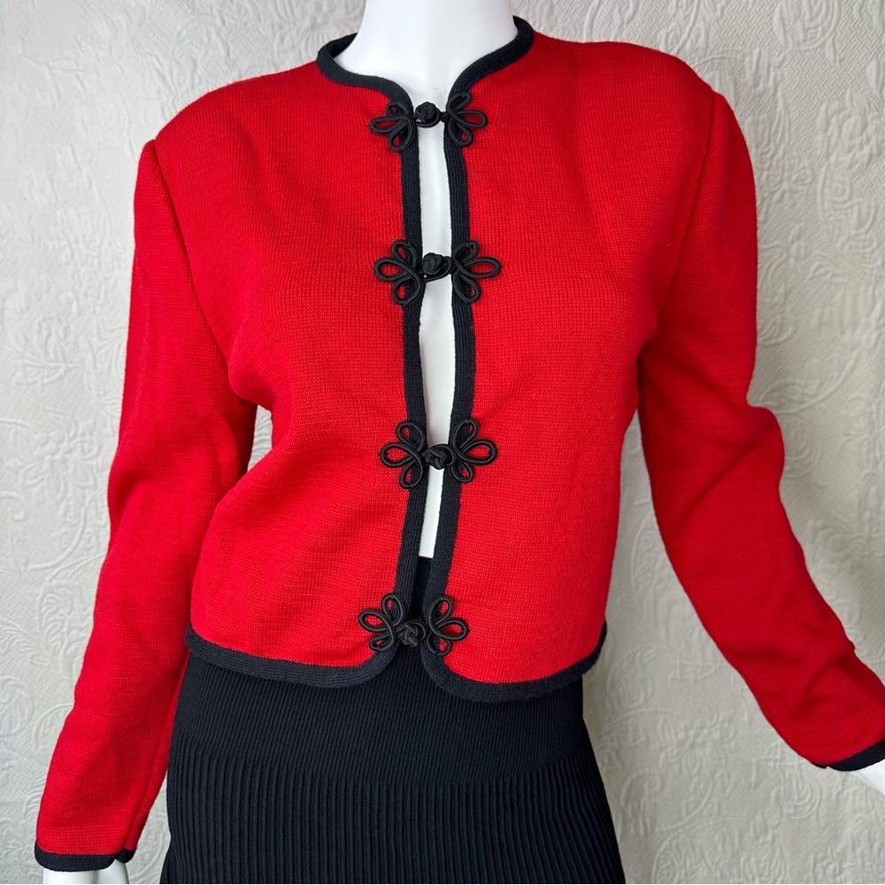 Miss Pendleton VTG Wool Frog Tie Cardigan - Picture 2 of 13
